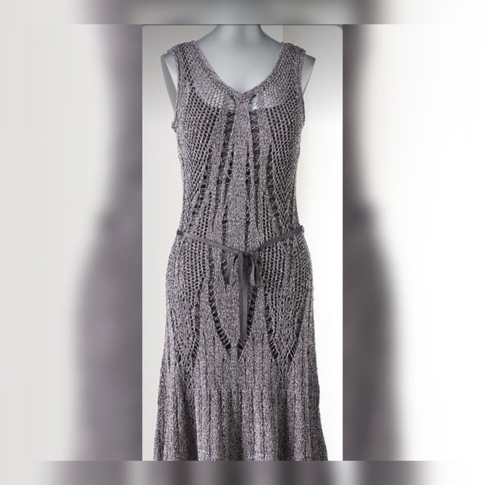 NWT! Simply Vera Vera Wang Gray Knit Dress Medium
